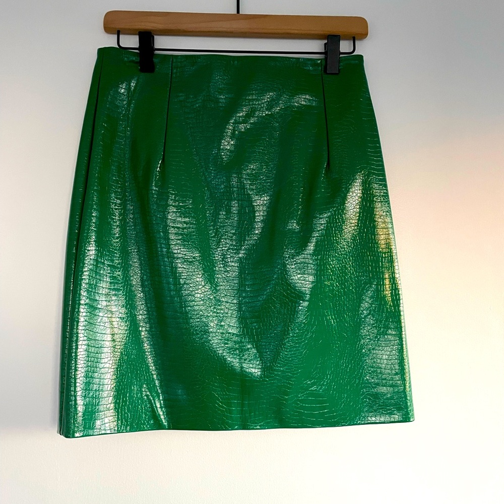 Anthropologie Porridge Kelly Green Skirt Size Medium - Picture 2 of 5